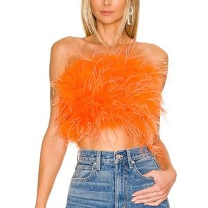 Lamarque orange feather top